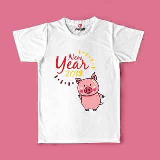 CHUYÊN SỈ ÁO THUN TẾT IN HÌNH HEO KUTE - ATHD02