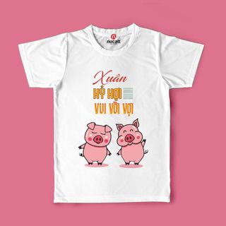 CHUYÊN SỈ ÁO THUN TẾT IN HÌNH HEO KUTE - ATHD03