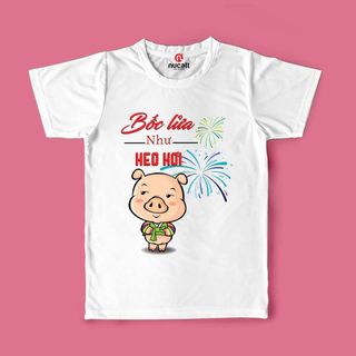 CHUYÊN SỈ ÁO THUN TẾT IN HÌNH HEO KUTE - ATHD03
