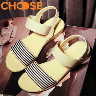 Dép Sandal/ Quai Hậu Nữ Đé Bằng Nhựa Cực Bền Cực Nhẹ Phong Cách Hàn Quốc 0302
