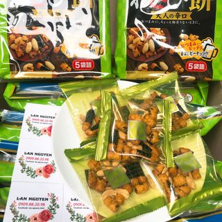 Bánh gạo cuộn rong biển vị wasabi và đậu phộng giá sỉ