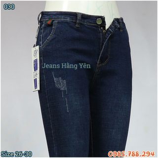 Quần Jean Nữ Lưng Cao Cào Xước 030