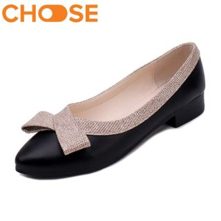 Giày Đế Bằng Nữ Đẹp/ Búp Bê TRang Trí Nơ Đan Chéo Công Sở 2303