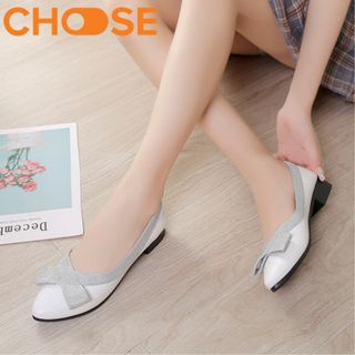 Giày Đế Bằng Nữ Đẹp/ Búp Bê TRang Trí Nơ Đan Chéo Công Sở 2303