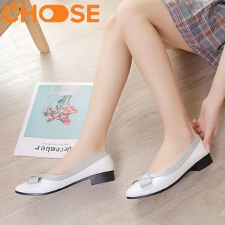 Giày Đế Bằng Nữ Đẹp/ Búp Bê TRang Trí Nơ Đan Chéo Công Sở 2303