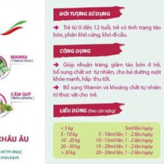 ISILAX-siro chống táo bón cho trẻ từ sơ sinh