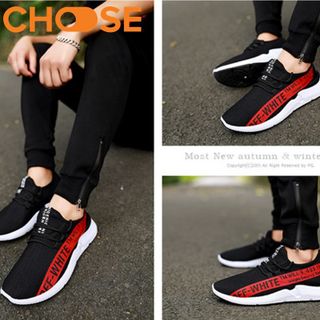 Sneaker Nam Giày Lười Thể Thao Trắng Đen OFF-WHITE Phong Cách Bụi Bặm Cá Tính 0802