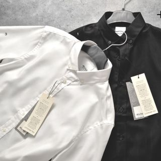Áo Sơ-mi cotton trắng đen sớ chéo