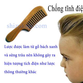 Lược Gỗ Hương đàn Xuất Nhật - Lược ghép gỗ bách xanh Xuất Nhật Bán Amazon japan Làm Quà tặng sang trọng-Chống tĩnh điện- Lược ghép dáng cổ điển- Lược chải tóc - nhật bản