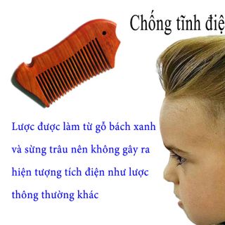 Lược Gỗ Hương Xuất Nhật Hình Cá- Lược ghép gỗ Xuất Nhật Bán Amazon japan Làm Quà tặng sang trọng-Chống tĩnh điện- Lược dáng cổ điển- Lược chải tóc - nhật bản