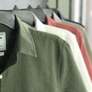 Sơ mi bán tết vải Linen dư xịn ngắn tay nhiều màu