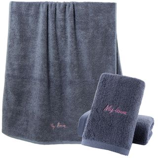 Set 2 Khăn tắm dày 34x7570x140siêu thấm chất liệu 100 cotton 120g450g 130