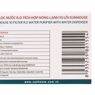 máy lọc nước sunhouse shr76210ck
