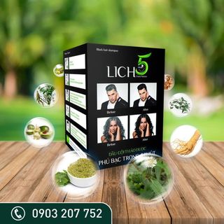 Dầu gội thảo dược đen tóc LICH 5