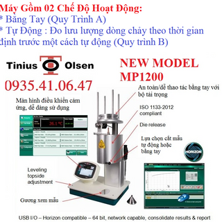 Máy Đo Chỉ Số Chảy MFI MP1200 – Tinius Olsen USA – Bảo hành 18 tháng