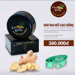 Cao gừng nguyên chất đốt cháy mỡ bụng