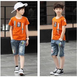 BỘ JEAN SỌT BÉ TRAI PHỐI MÀU -TTSP1098