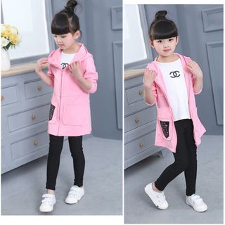 ÁO KHOÁC THUN BÉ GÁI FORM DÀI -TTSP1235