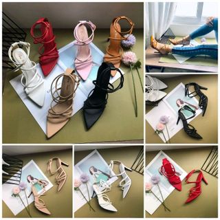 Giày sandal dây mảnh trẻ trung