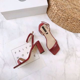 Giày sandal cao 7p dây cài cổ chân