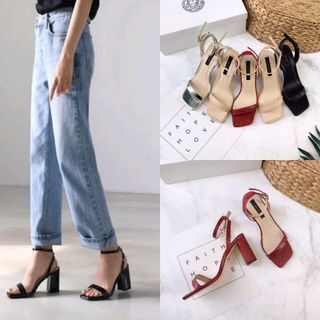 Giày sandal cao 7p dây cài cổ chân