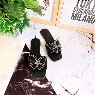 Dép quai ngang phối họa tiết