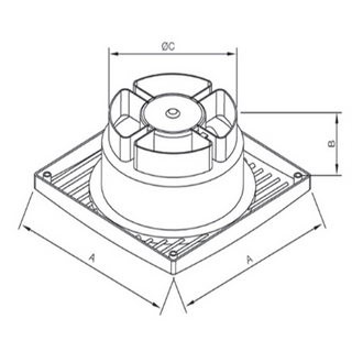 Quạt thông gió âm trần Fanzic TFV 25 BV Hàn Quốc