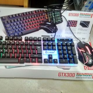 BỘ PHÍM CHUỘT GIẢ CƠ LED 7 MÀU GTX300
