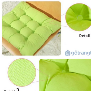 Nệm vuông, lót ghế ngồi bệt màu săc nổi bật 40x40cm