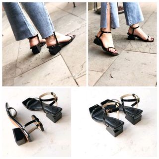 Giày sandal gót trụ 5p dây mảnh