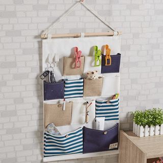 Túi vải treo tường tiện lợi tặng kèm dán và đinh 3 chân