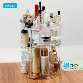 Kệ mỹ phẩm trong suốt xoay 360 độ