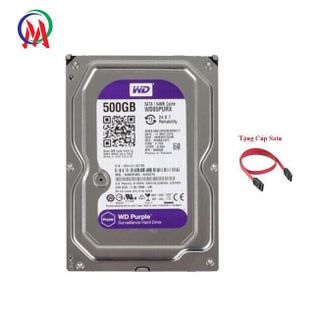 Ổ CỨNG WESTERN 500GB PURPLE TÍM BH 24T tặng kèm cáp sata