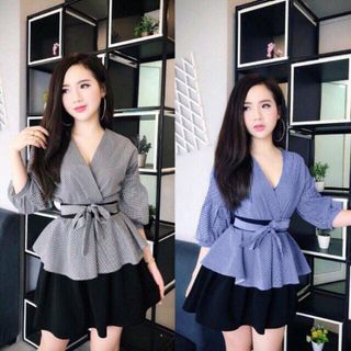 áo váy xếp ly