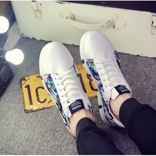 Giày thể thao nam họa tiết hoa lá phong cách Hàn Quốc MS-BB7634