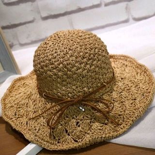 mũ móc mềm dây nơ da