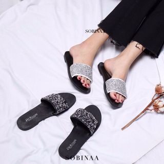 Dép quai ngang kim tuyến