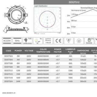 Đèn LED panel âm trần 9W SDGT509