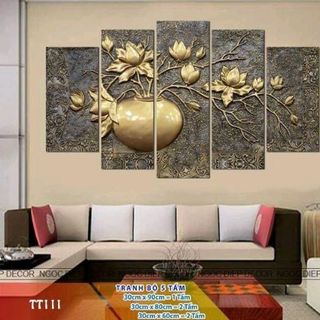 Bộ tranh decor canvas - bo khung viền giá sỉ