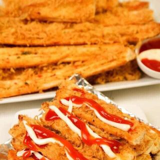 Bánh mì nướng muối ớt siêu chà bông