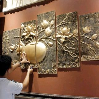Bộ tranh decor canvas - bo khung viền