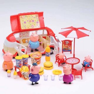 bộ đồ chơi gia đình heo Pippa pig Đi ôn tô dã ngoại giá sỉ