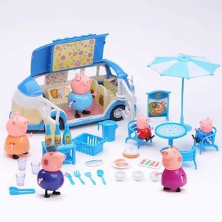 bộ đồ chơi gia đình heo Pippa pig Đi ôn tô dã ngoại