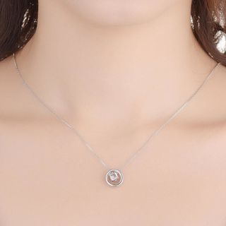 Dây chuyền bạc Vòng cổ thời trang 2019 đính đá ở khối lập phương
