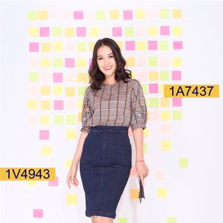 Áo kiểu công sở nữ M Collection A7437 giá sỉ​ giá bán buôn