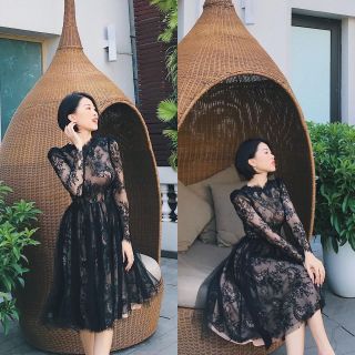 ĐẦM REN XÈO THIẾT KẾ TIỂU THƯ XINH XẮN - SD032