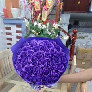 Hoa hồng sáp thơm bó 33 bông