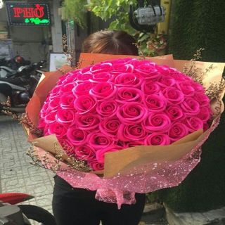 Hoa hồng sáp thơm bó 99 bông