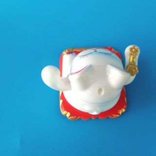 Mèo thần tài hai tay vẫy pin năng lượng mặt trời 9cm