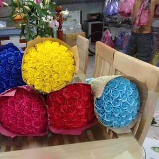 Hoa hồng sáp thơm bó 99 bông
